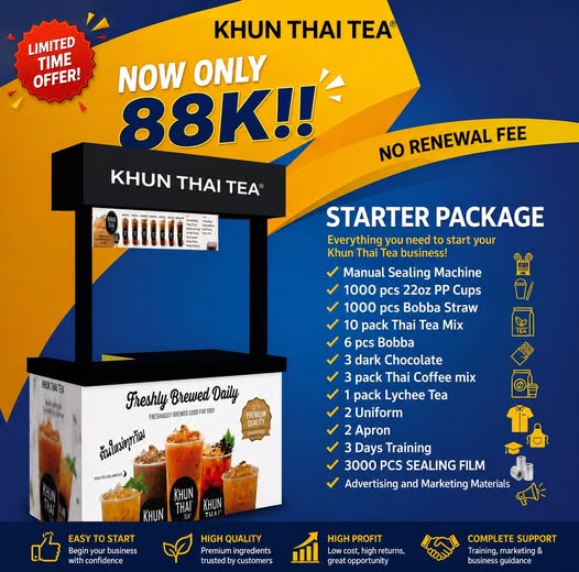 Khun Thai Tea Philippines Accelerates National Expansion With Accessible PHP 88,000 Franchise Opportunity